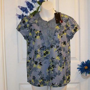 ❄️HP❄️ALC AT LAST CLASSICS Peasant Top Floral NWT